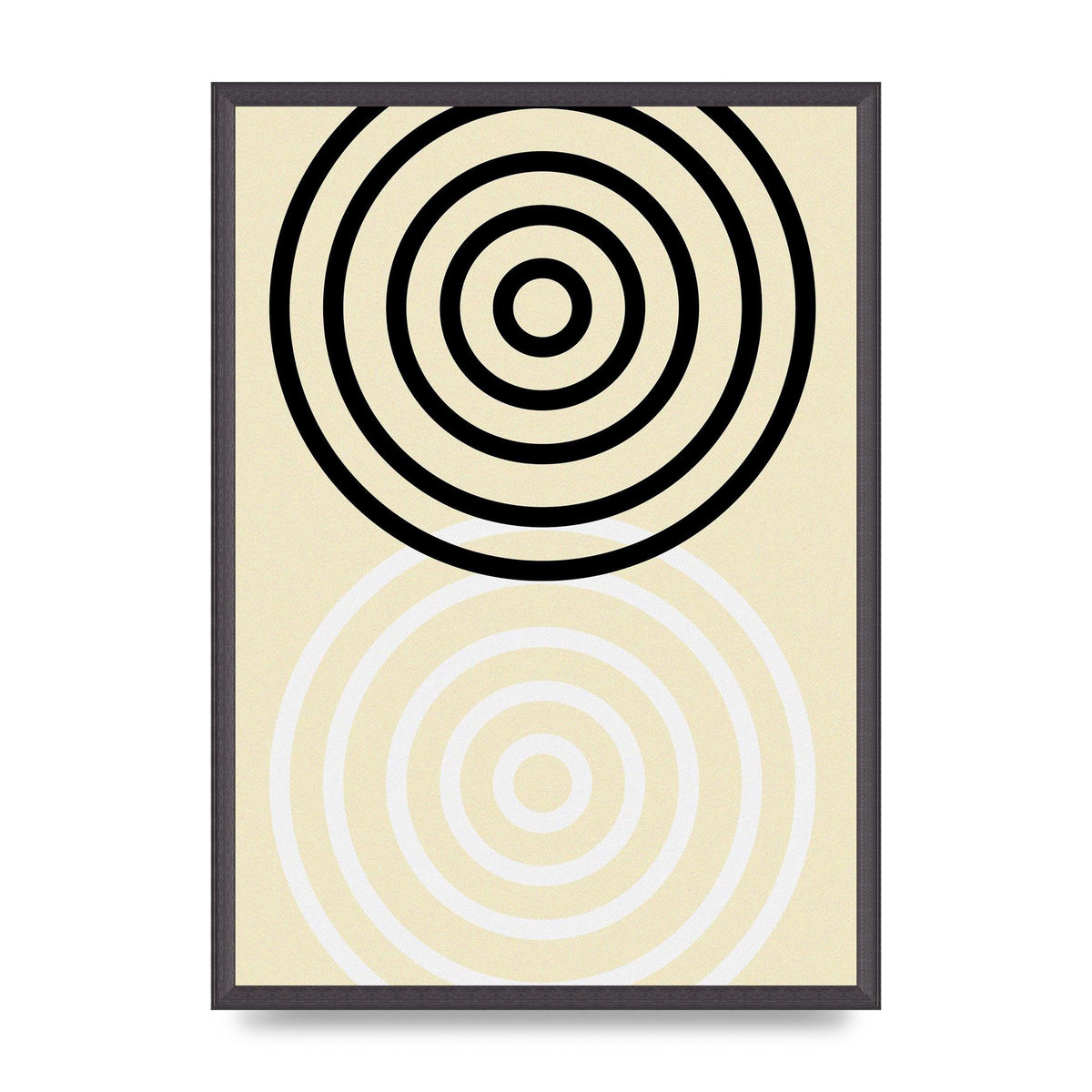 Abstract Circle Clean Wall Art - A2 framed