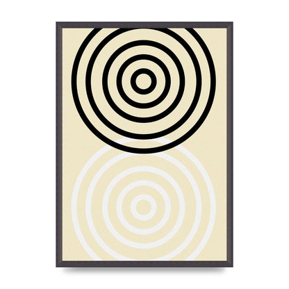 Abstract Circle Clean Wall Art - A2 framed