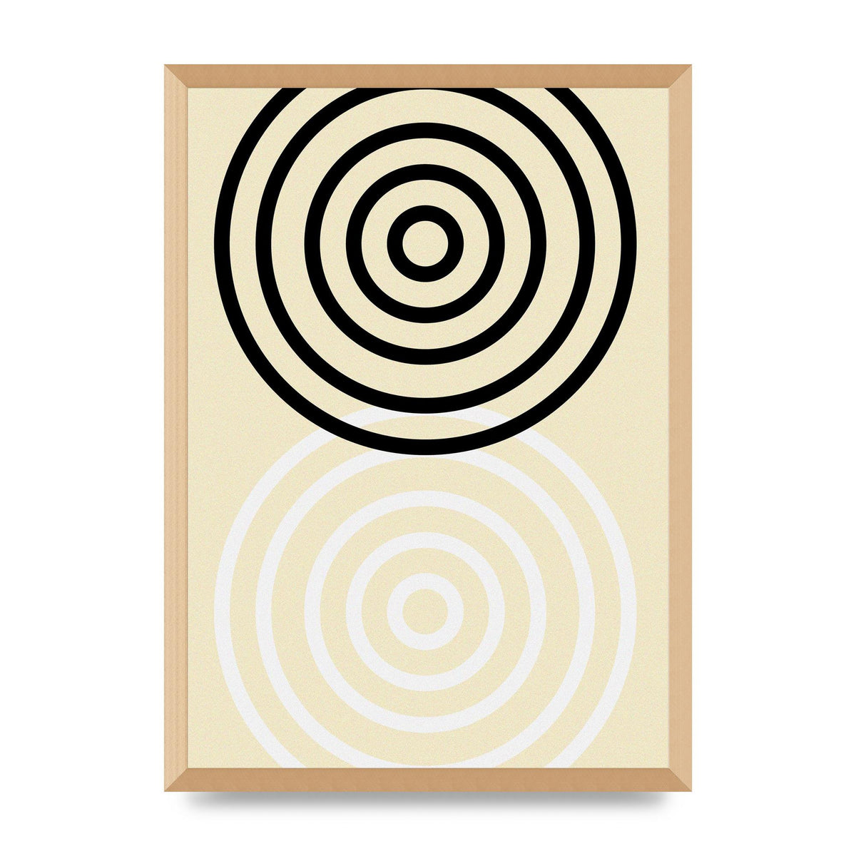 Abstract Circle Clean Wall Art - A2 framed