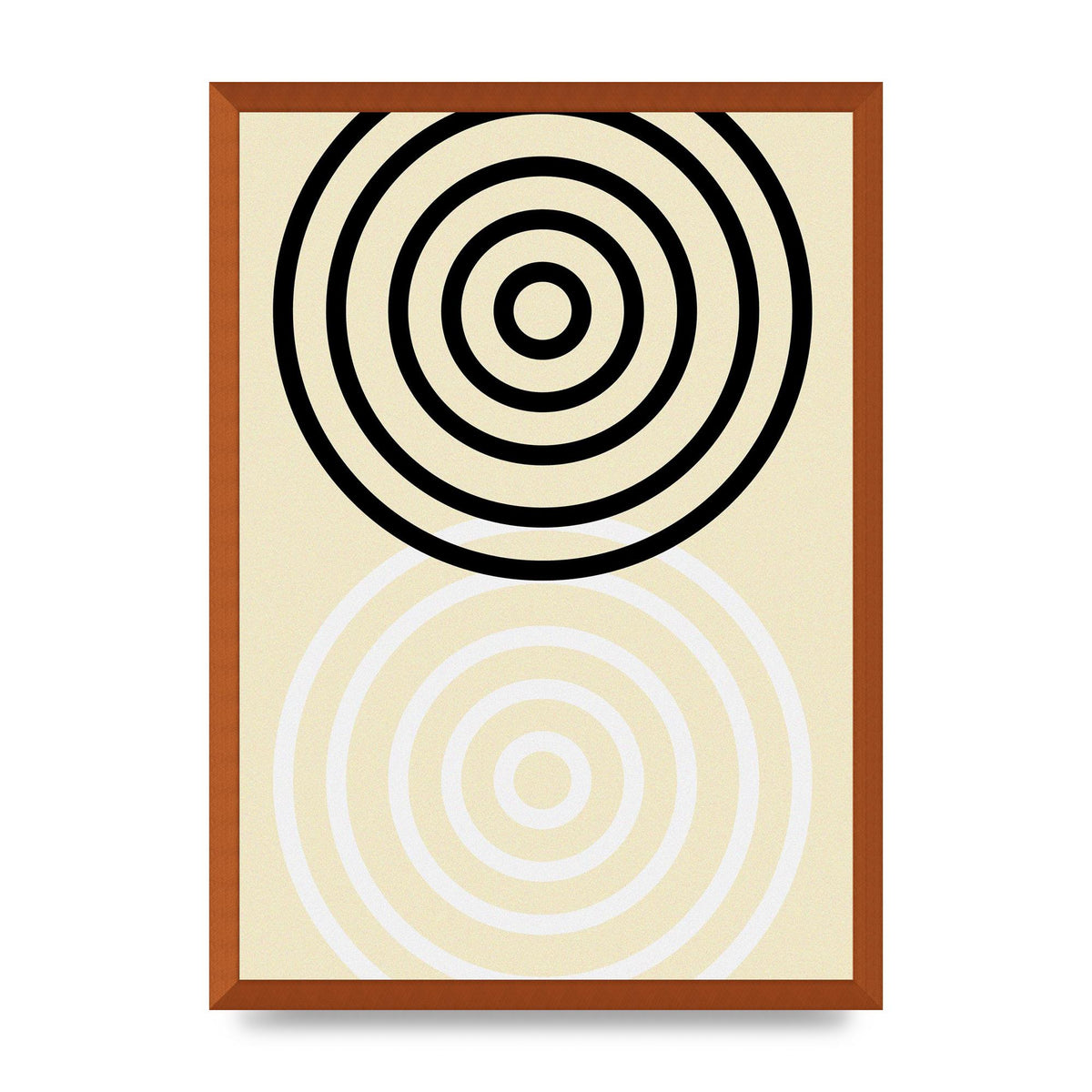 Abstract Circle Clean Wall Art - A2 framed