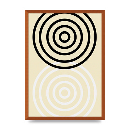 Abstract Circle Clean Wall Art - A2 framed