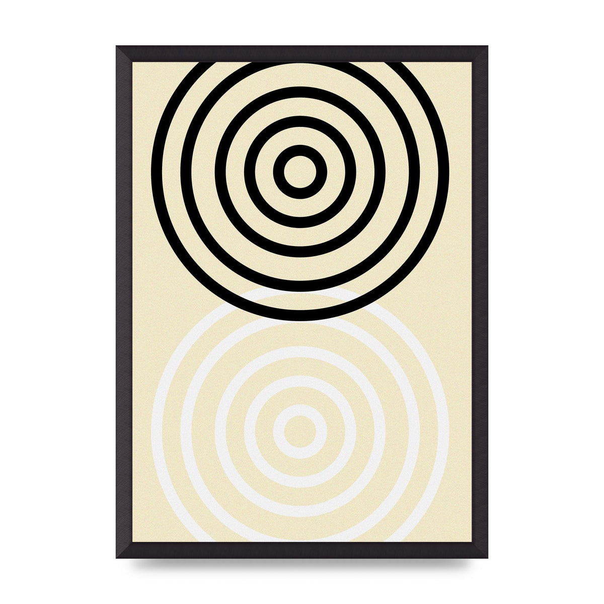 Abstract Circle Clean Wall Art - A2 framed