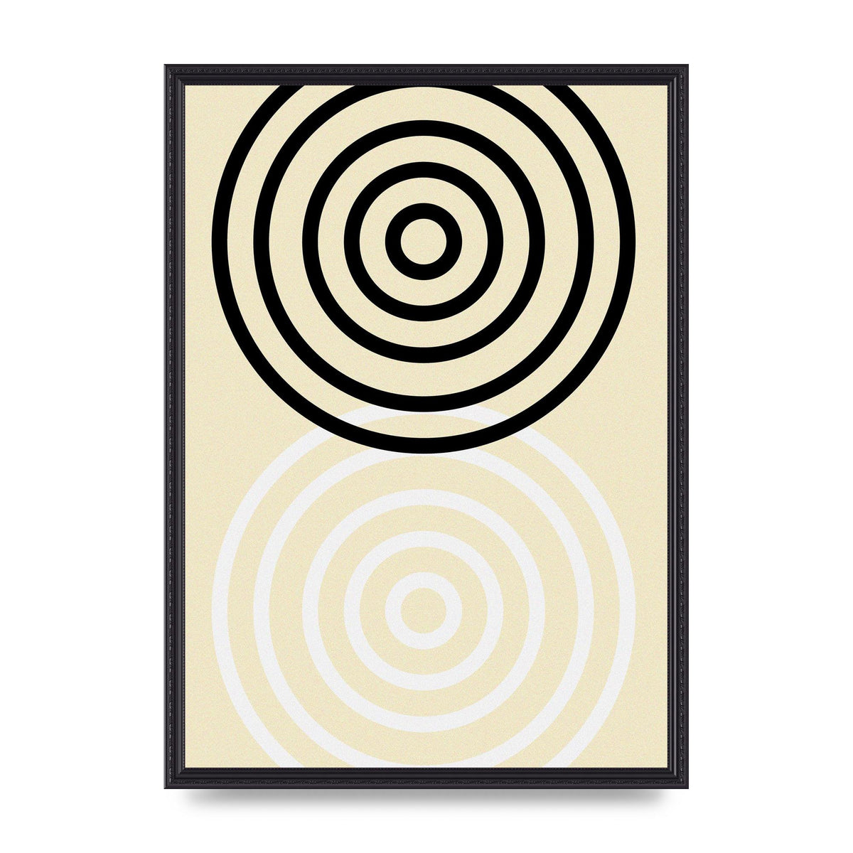 Abstract Circle Clean Wall Art - A2 framed