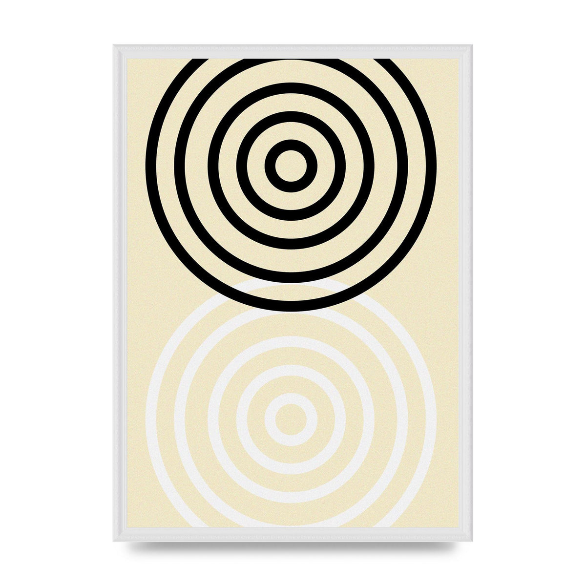 Abstract Circle Clean Wall Art - A2 framed