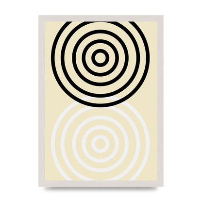 Abstract Circle Clean Wall Art - A3 framed