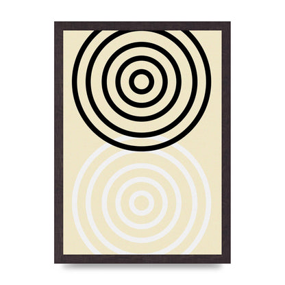 Abstract Circle Clean Wall Art - A3 framed