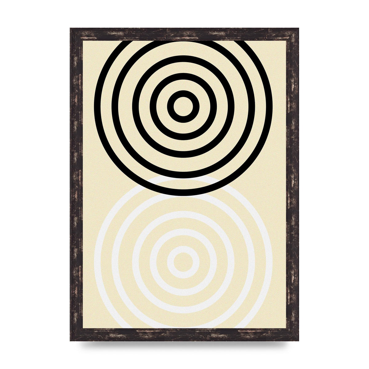 Abstract Circle Clean Wall Art - A3 framed