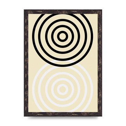 Abstract Circle Clean Wall Art - A3 framed
