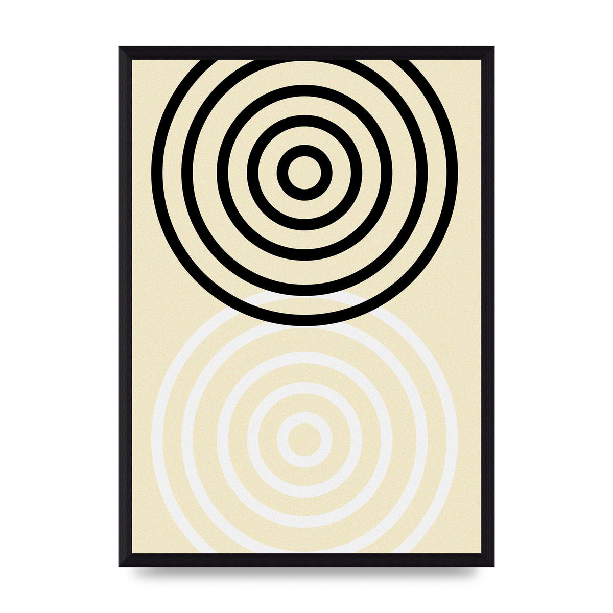 Abstract Circle Clean Wall Art - A3 framed