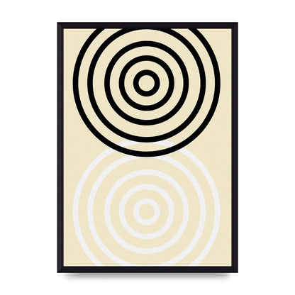 Abstract Circle Clean Wall Art - A3 framed