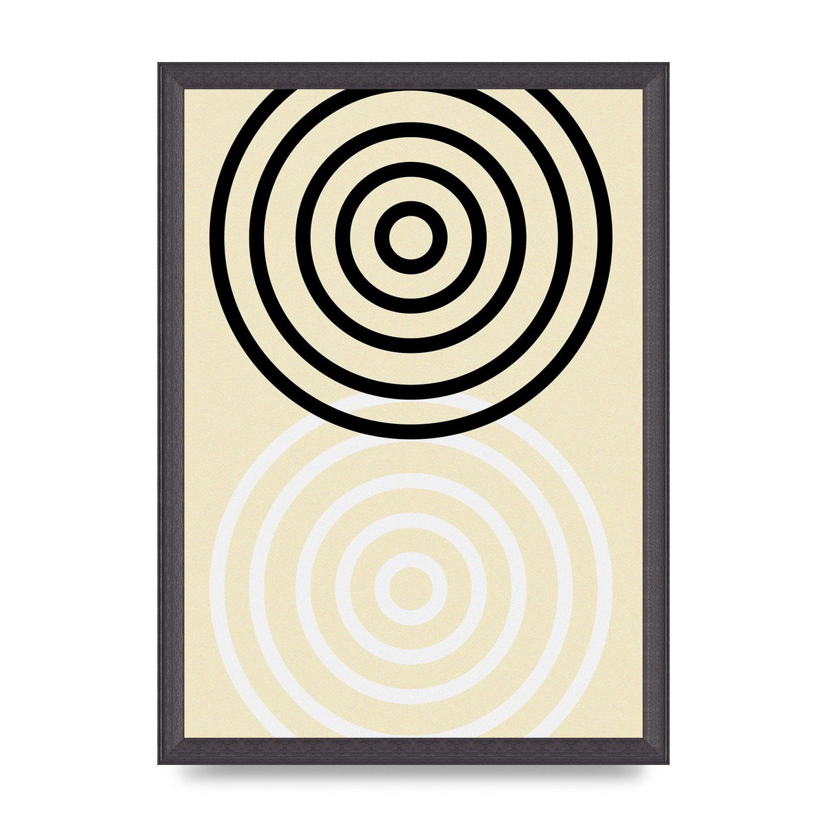 Abstract Circle Clean Wall Art - A3 framed