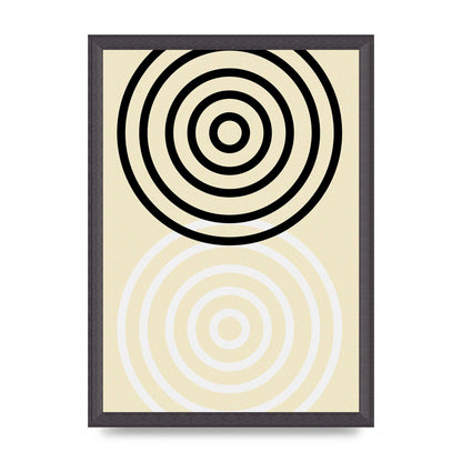 Abstract Circle Clean Wall Art - A3 framed