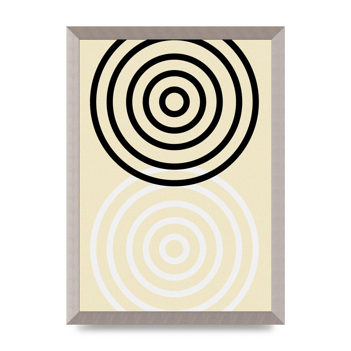 Abstract Circle Clean Wall Art - A3 framed