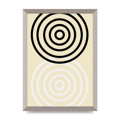 Abstract Circle Clean Wall Art - A3 framed