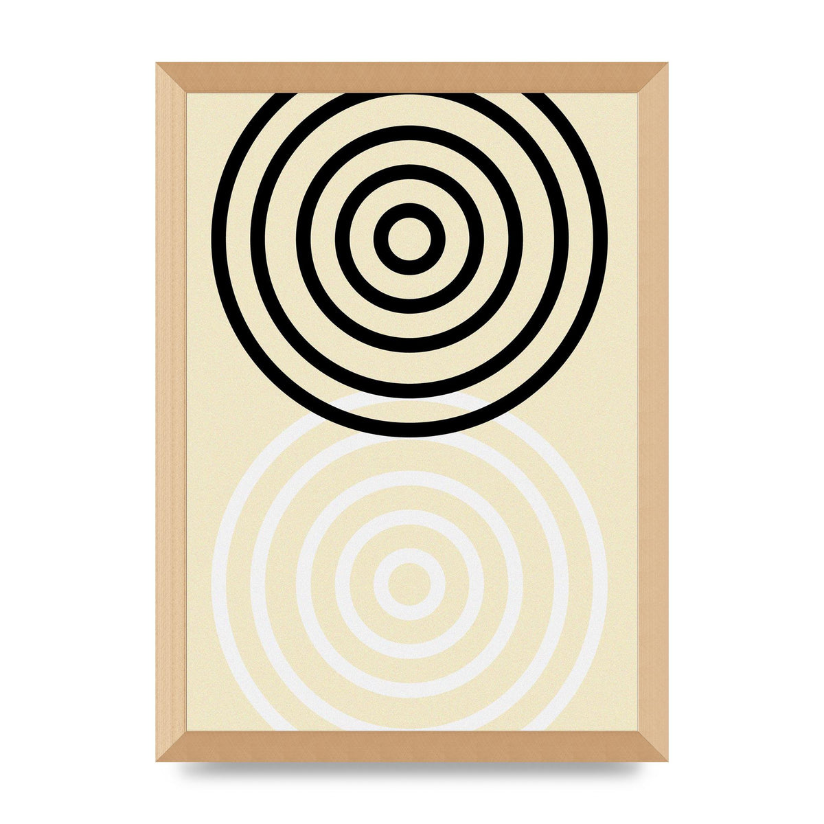 Abstract Circle Clean Wall Art - A3 framed
