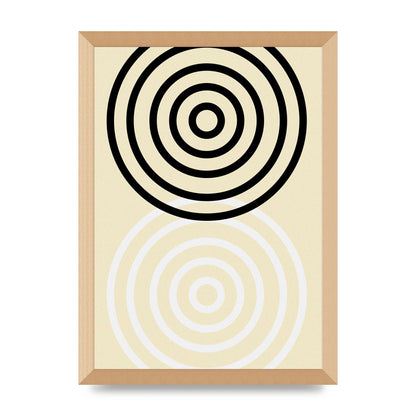 Abstract Circle Clean Wall Art - A3 framed