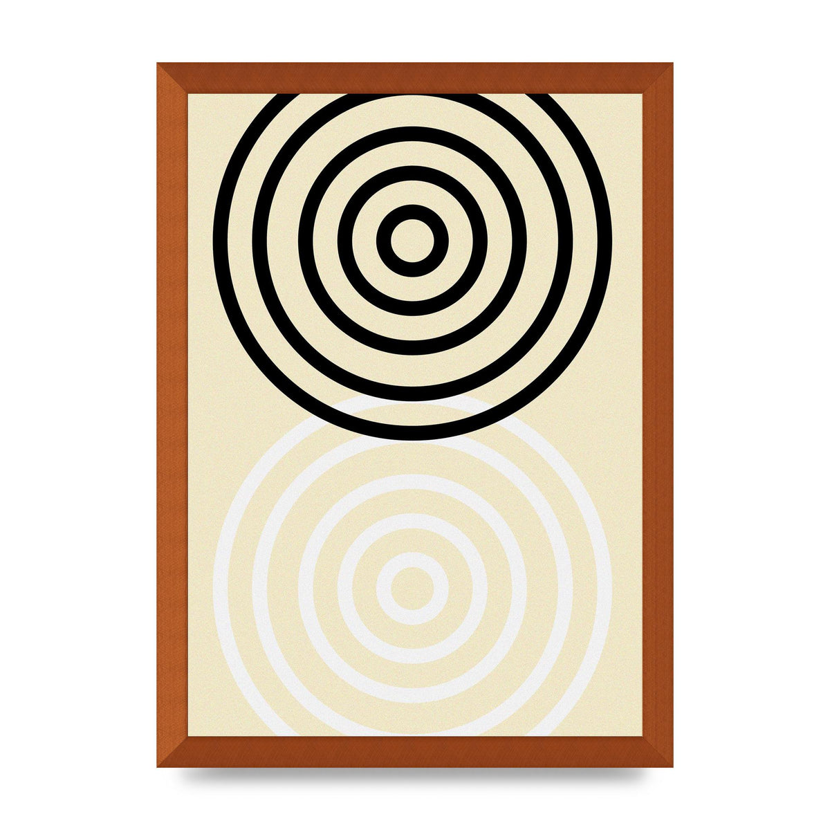 Abstract Circle Clean Wall Art - A3 framed