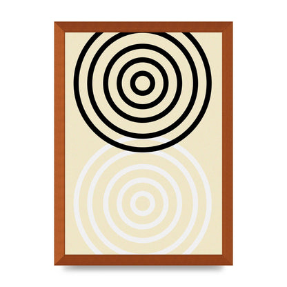 Abstract Circle Clean Wall Art - A3 framed