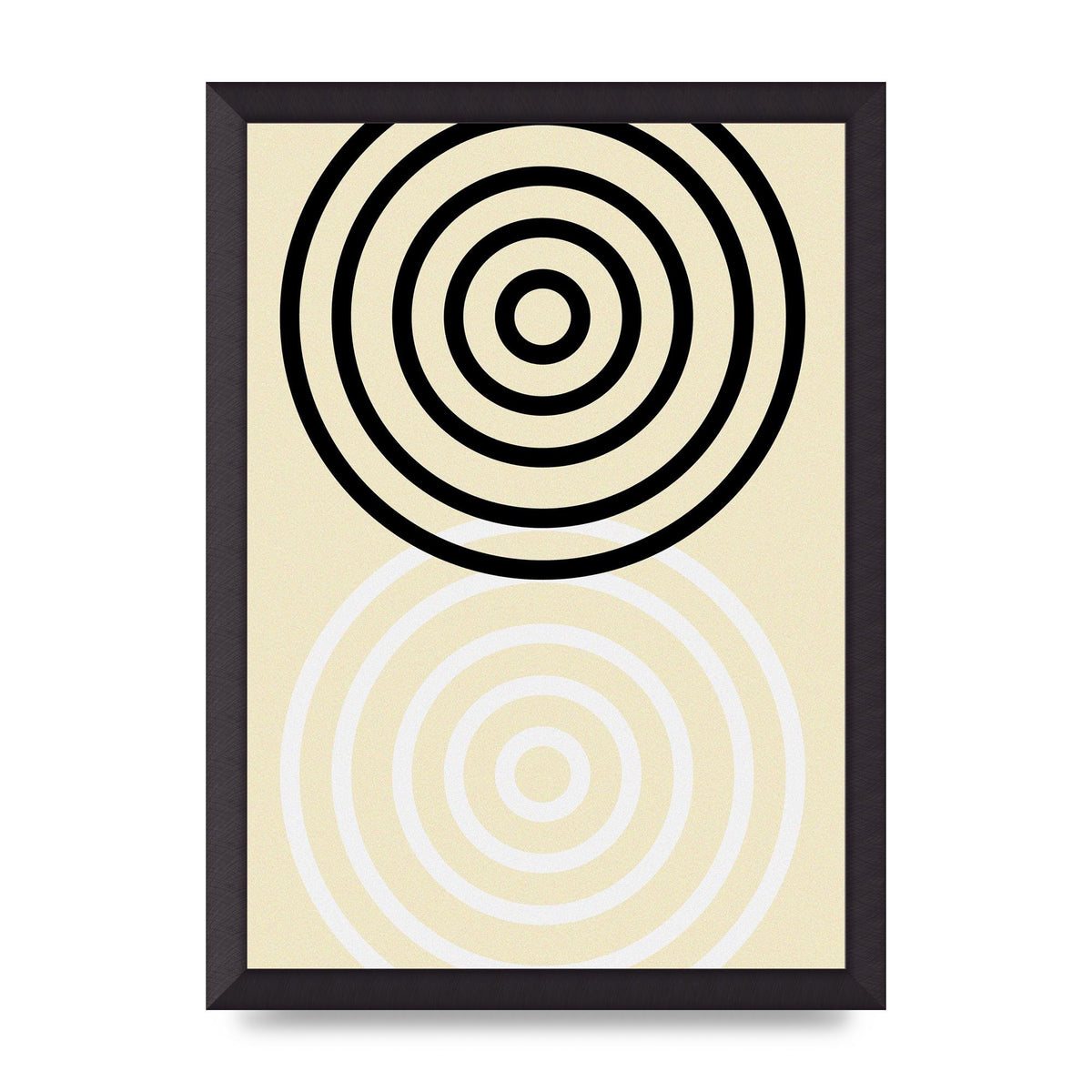Abstract Circle Clean Wall Art - A3 framed