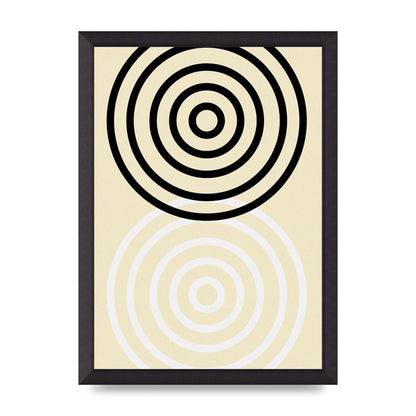 Abstract Circle Clean Wall Art - A3 framed