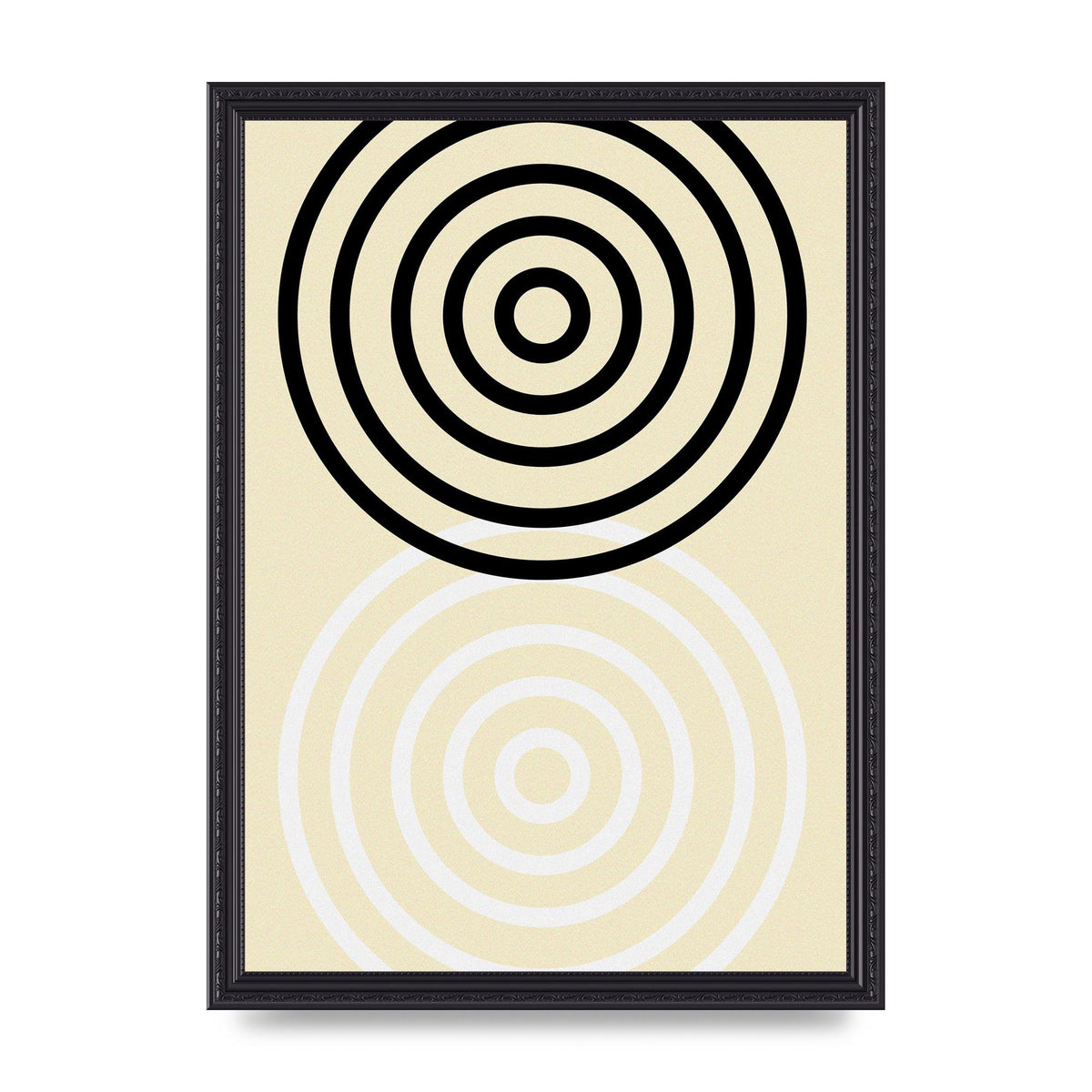 Abstract Circle Clean Wall Art - A3 framed