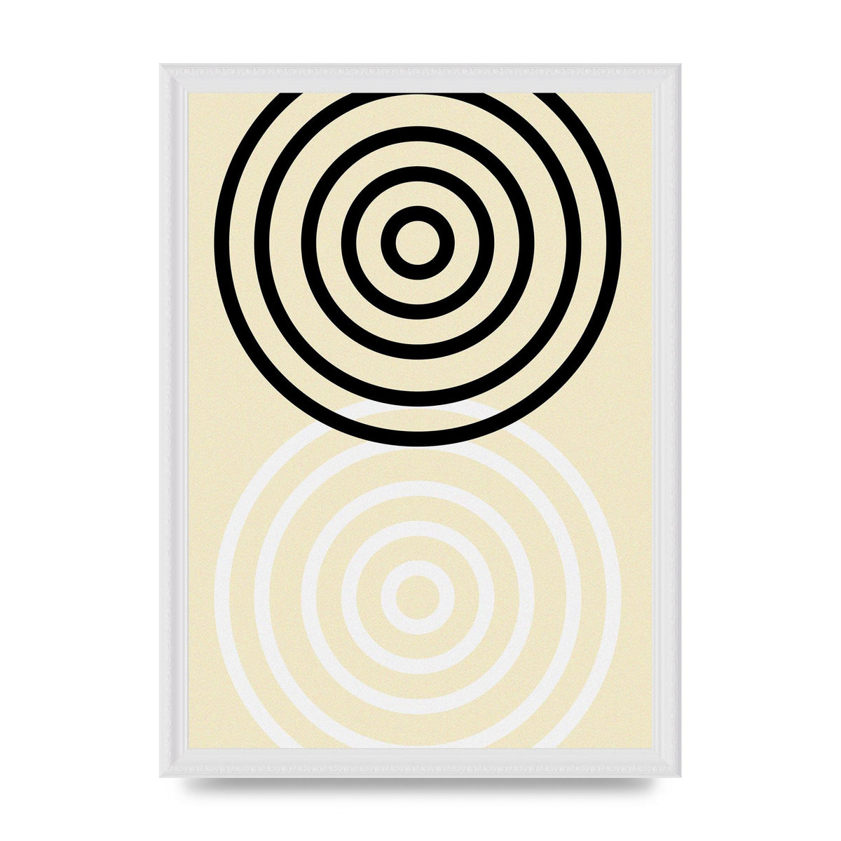 Abstract Circle Clean Wall Art - A3 framed