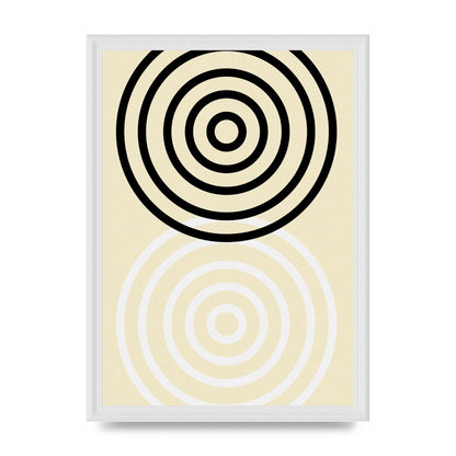 Abstract Circle Clean Wall Art - A3 framed