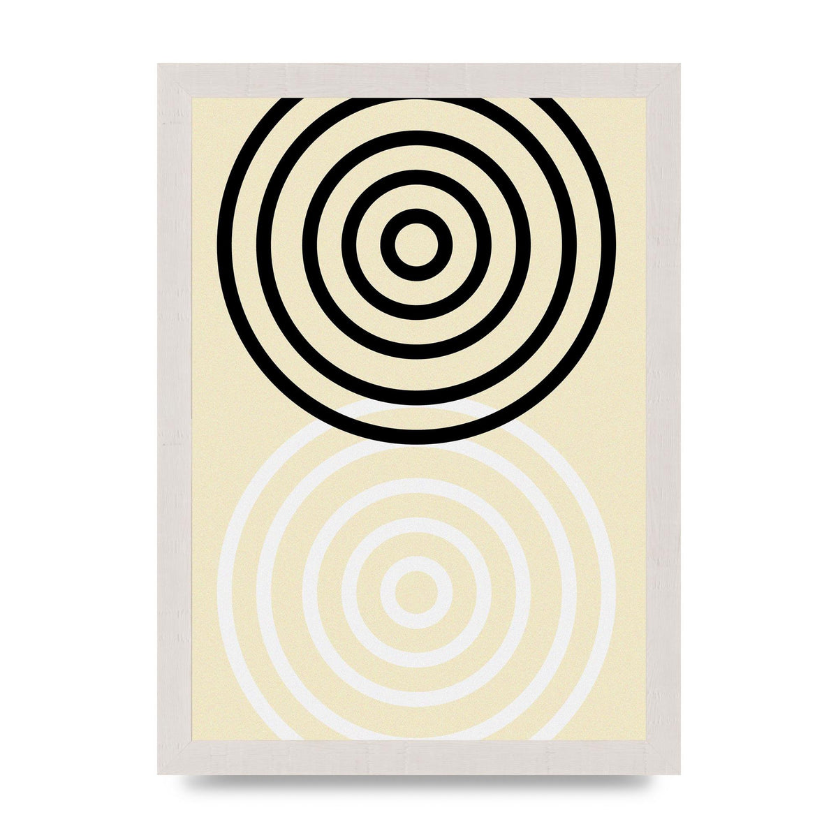 Abstract Circle Clean Wall Art - A4 framed