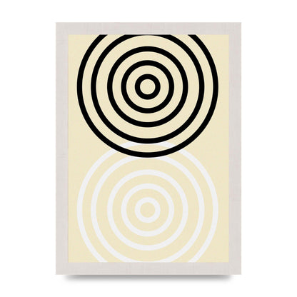 Abstract Circle Clean Wall Art - A4 framed