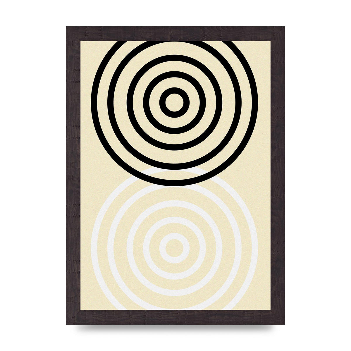 Abstract Circle Clean Wall Art - A4 framed