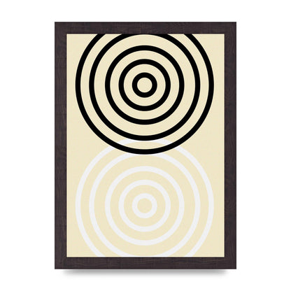 Abstract Circle Clean Wall Art - A4 framed