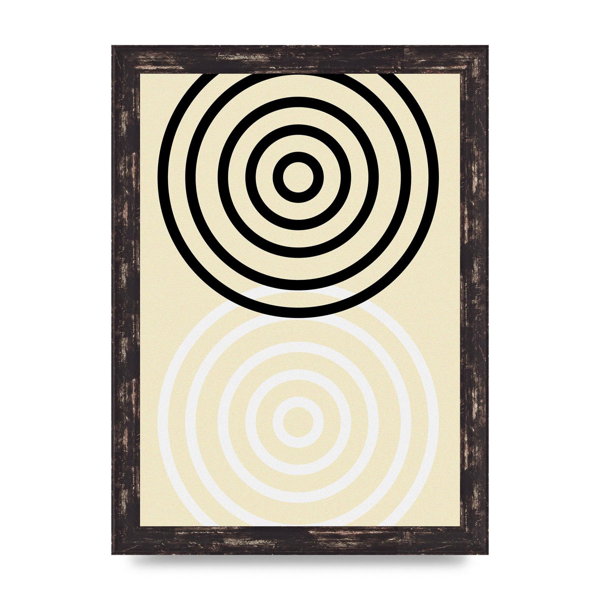 Abstract Circle Clean Wall Art - A4 framed