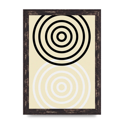 Abstract Circle Clean Wall Art - A4 framed