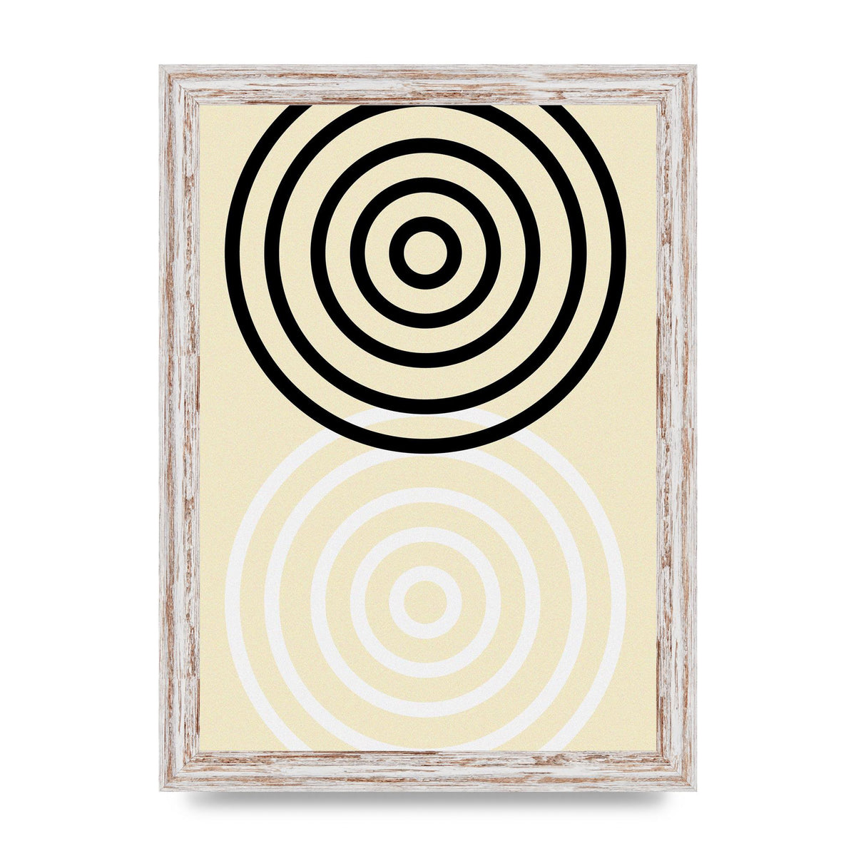 Abstract Circle Clean Wall Art - A4 framed