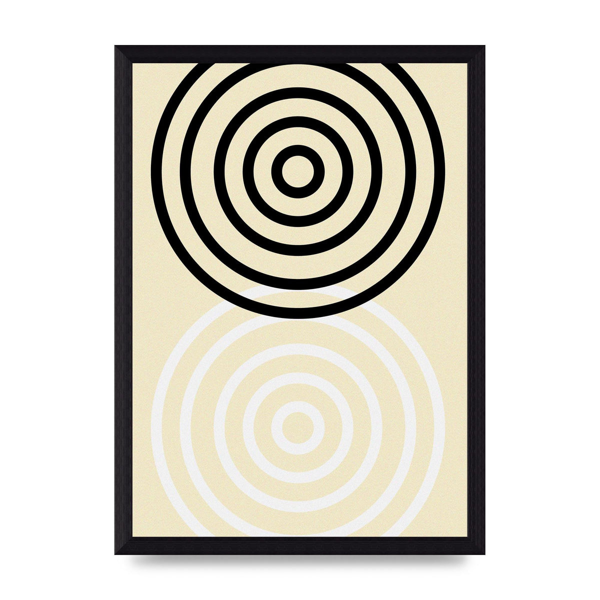Abstract Circle Clean Wall Art - A4 framed