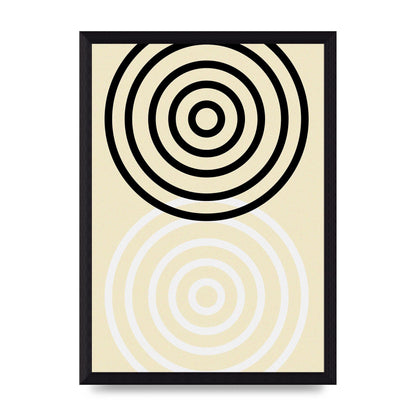 Abstract Circle Clean Wall Art - A4 framed