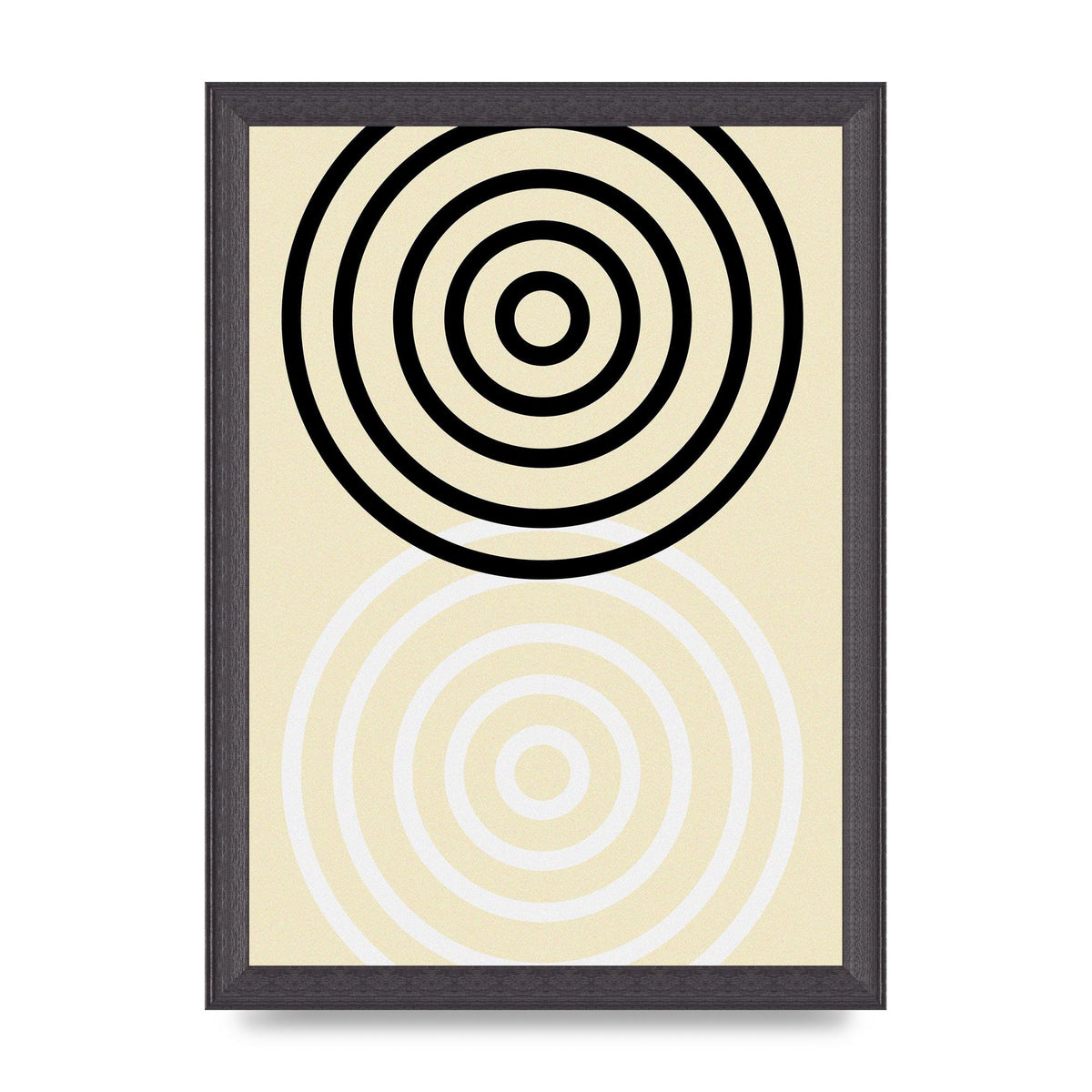 Abstract Circle Clean Wall Art - A4 framed