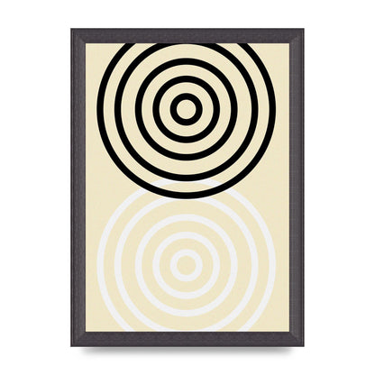 Abstract Circle Clean Wall Art - A4 framed