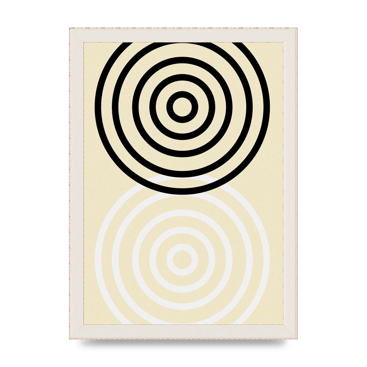 Abstract Circle Clean Wall Art - A4 framed