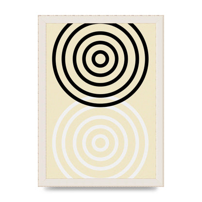 Abstract Circle Clean Wall Art - A4 framed