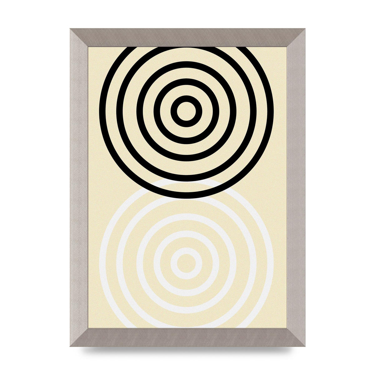 Abstract Circle Clean Wall Art - A4 framed