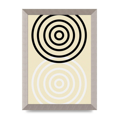 Abstract Circle Clean Wall Art - A4 framed