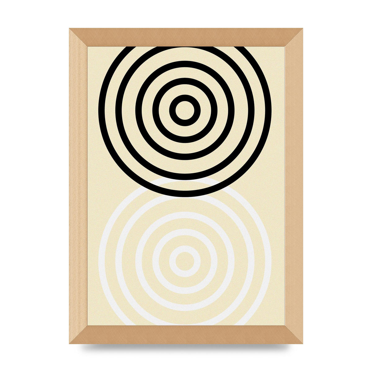 Abstract Circle Clean Wall Art - A4 framed