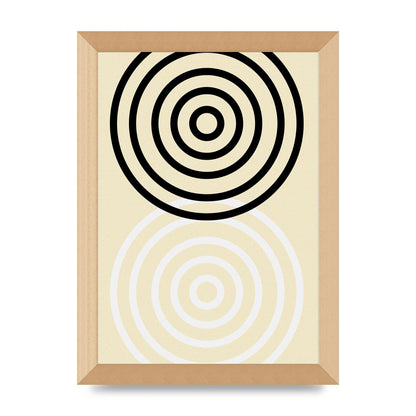 Abstract Circle Clean Wall Art - A4 framed
