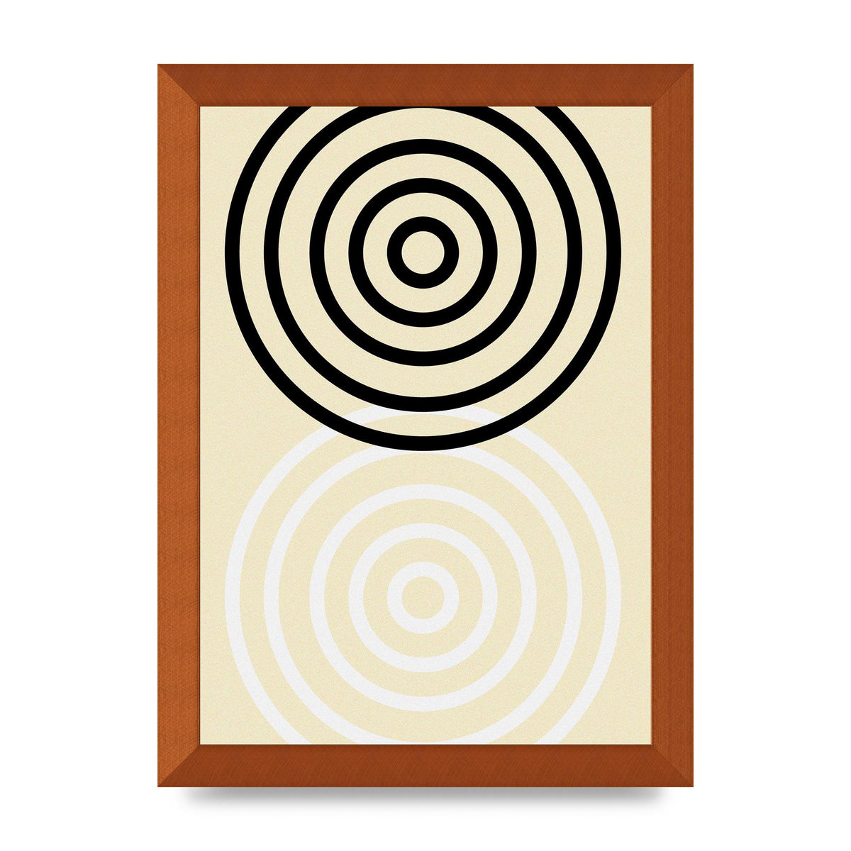 Abstract Circle Clean Wall Art - A4 framed