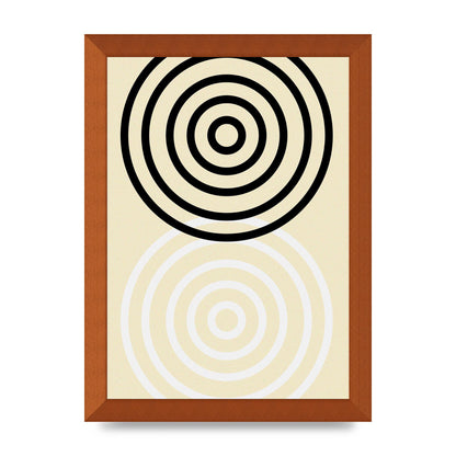 Abstract Circle Clean Wall Art - A4 framed