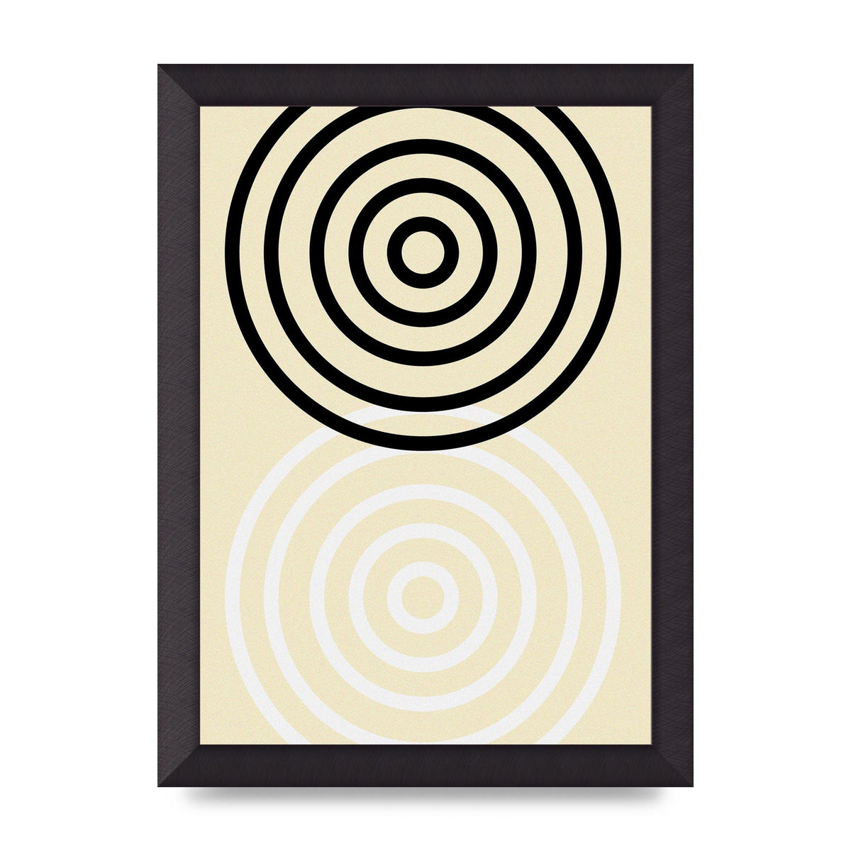 Abstract Circle Clean Wall Art - A4 framed