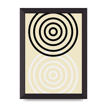 Abstract Circle Clean Wall Art - A4 framed