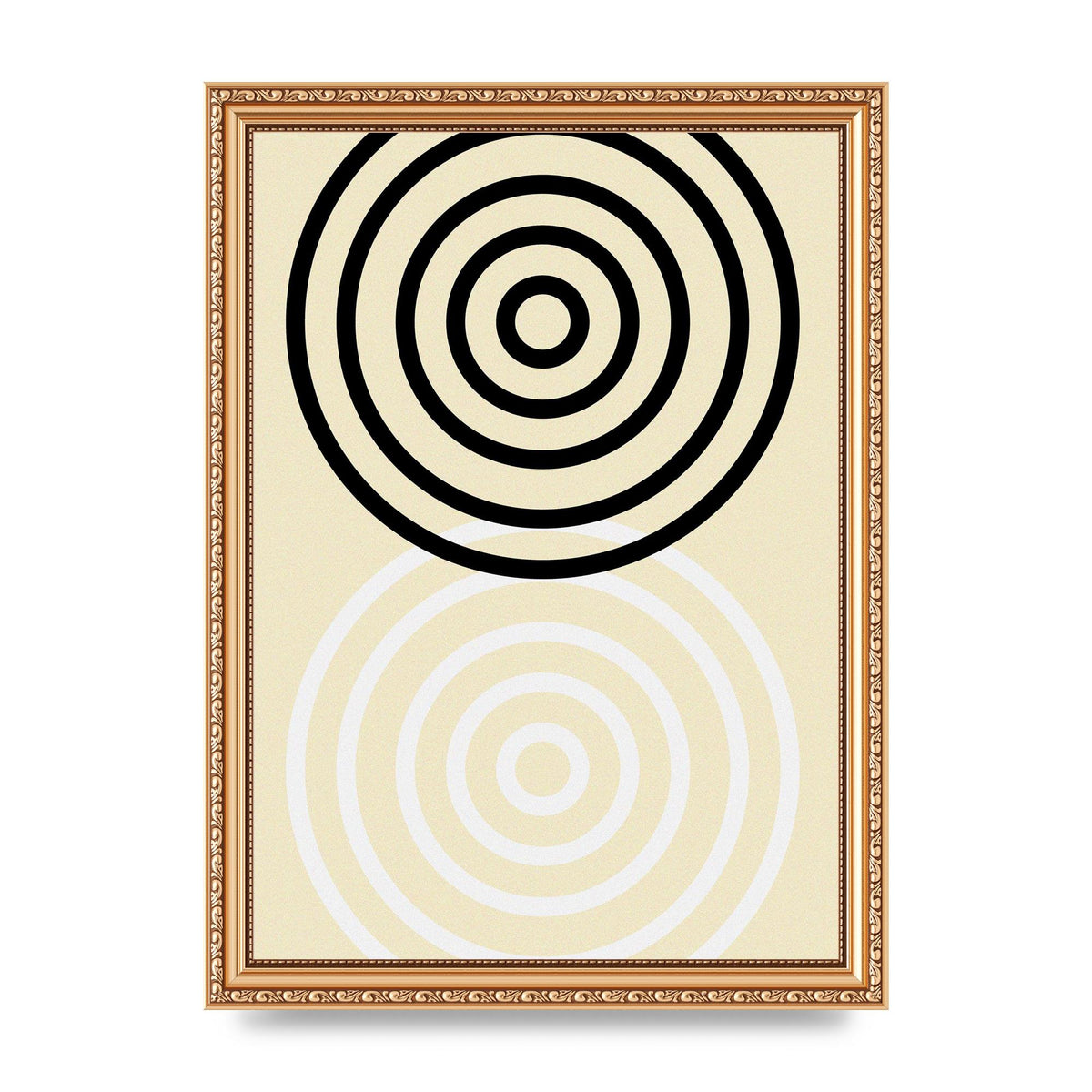 Abstract Circle Clean Wall Art - A4 framed