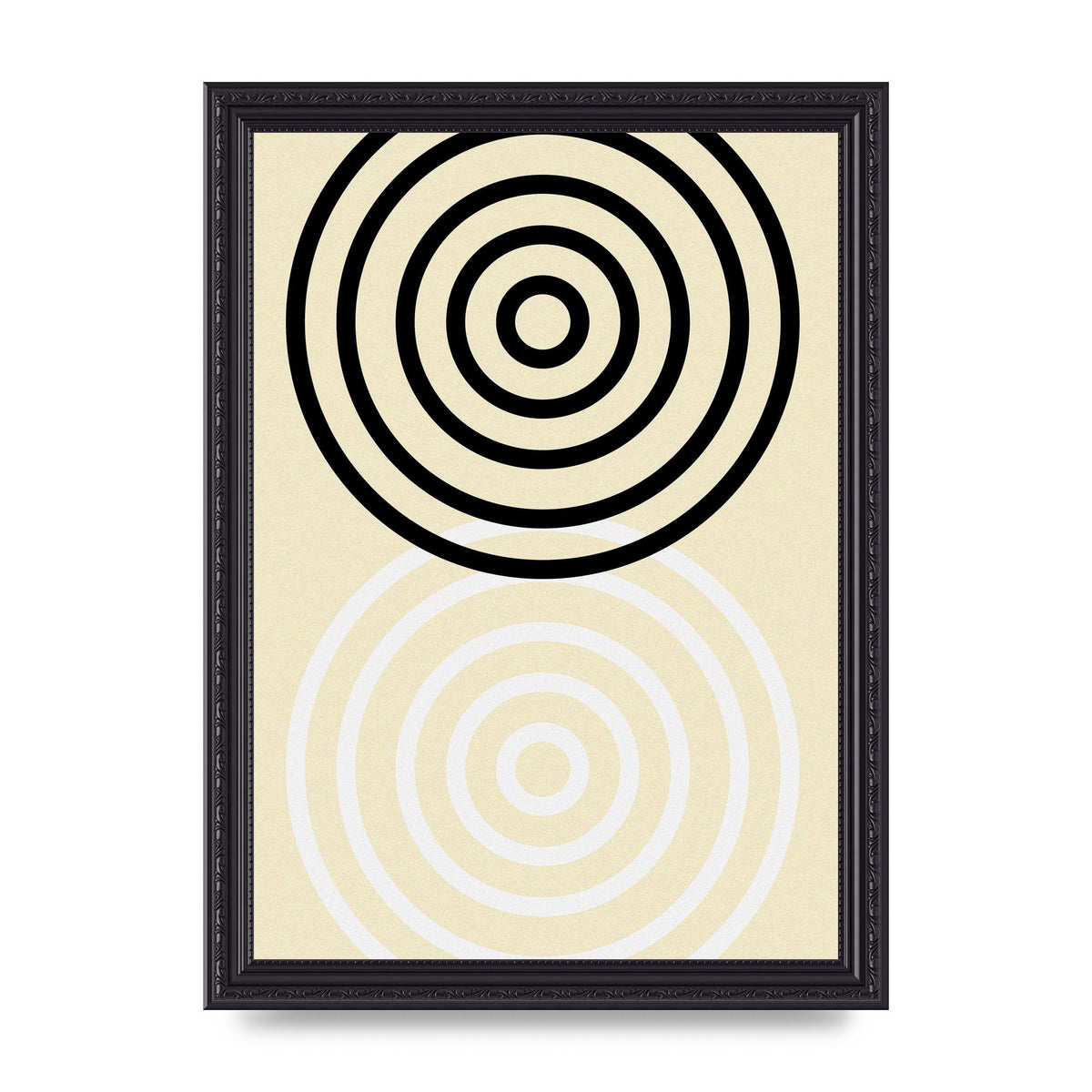 Abstract Circle Clean Wall Art - A4 framed